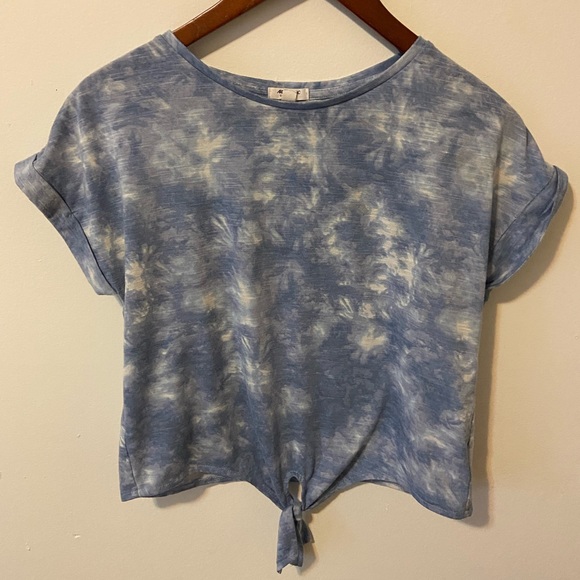 Blue tie-dyed T-shirt - Picture 1 of 2